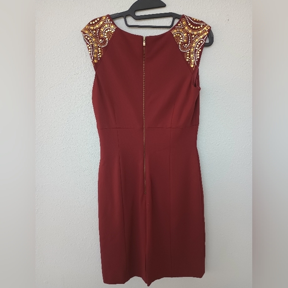 TAHARI ASL Formal Cranberry Dress - Picture 2 of 3